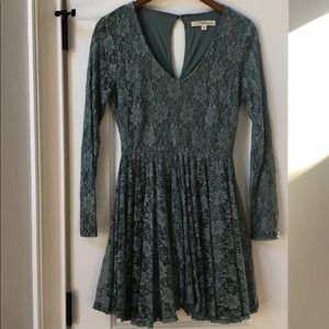 Teal Lace Dress